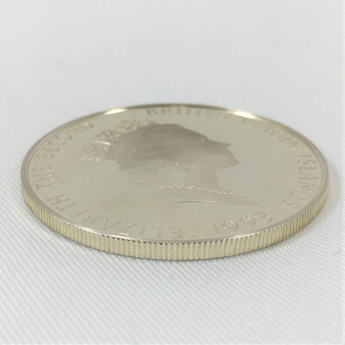 イギリス領ヴァージン諸島 25ドル 銀貨 1993年 ユキヒョウ SV925 プルーフ コイン 硬貨 エリザベス女王 英領バージン諸島 ケース付の画像7