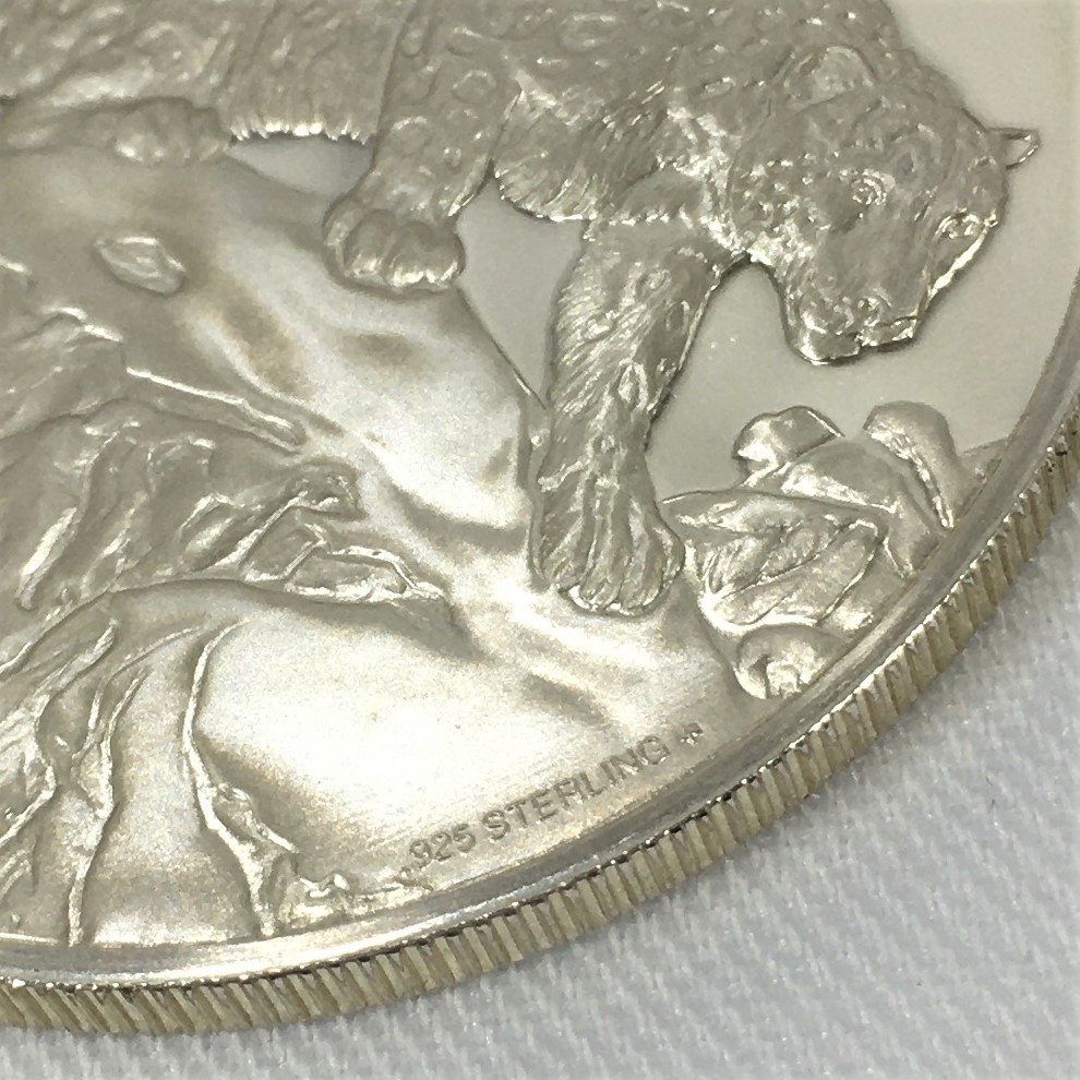 イギリス領ヴァージン諸島 25ドル 銀貨 1993年 ユキヒョウ SV925 プルーフ コイン 硬貨 エリザベス女王 英領バージン諸島 ケース付の画像5