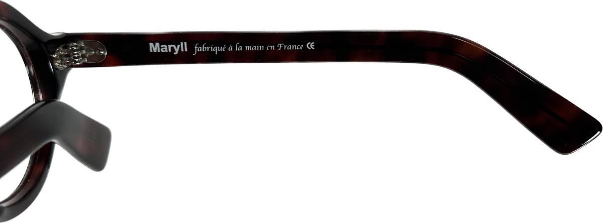 フランス製 本物 マツケリー素材 Maryll 極太 丸メガネ フレームフランス 新品 べっこう柄 Frame France マリルの画像6