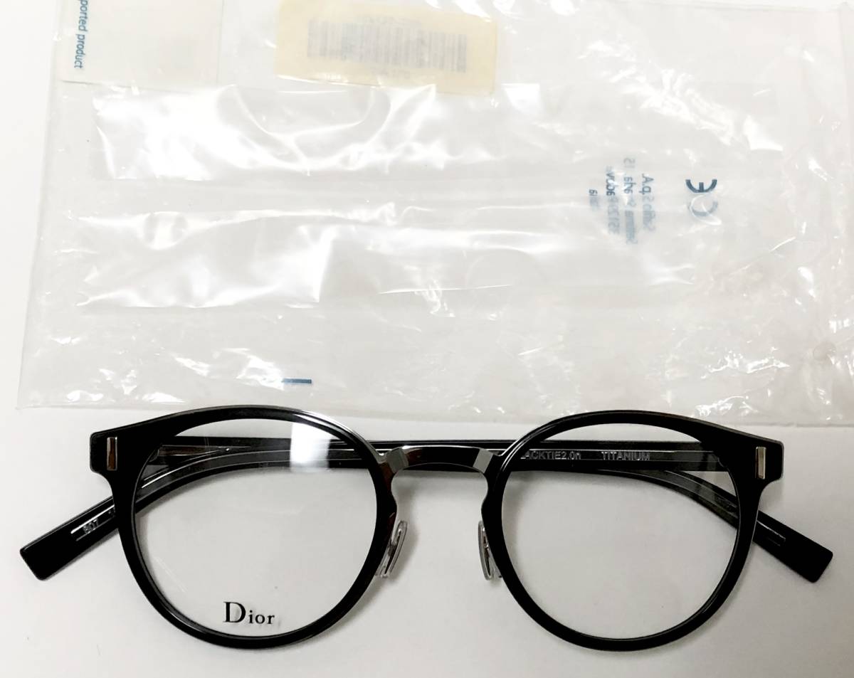 定価12万8千円 DIOR HOMME ディオール 純正新品/ チタン日本製 黒 