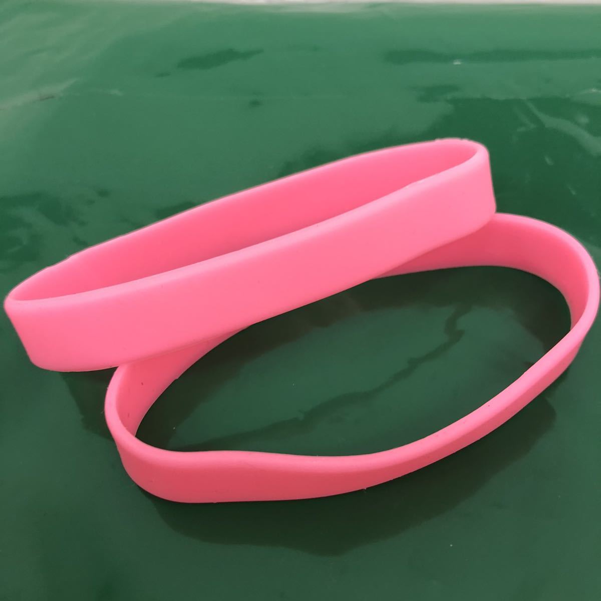 [ unused ] silicon bracele 2 piece pink silicon band sport inside diameter 60mm