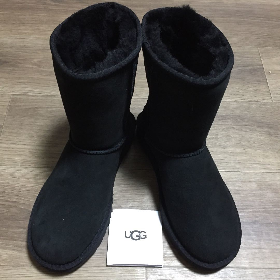 新品未使用!正規品UGGムートンブーツクラッシックショート2ブラック26