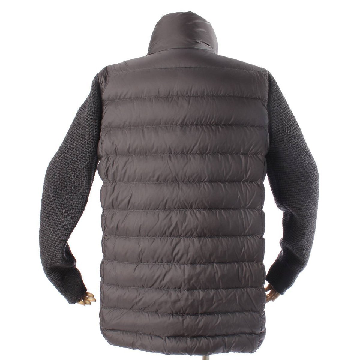 【モンクレール】Moncler マグリア ニット切替 ダウジップアップ ン カーディガン ジャケット グレー L 【中古】【正規品保証】172872_画像4