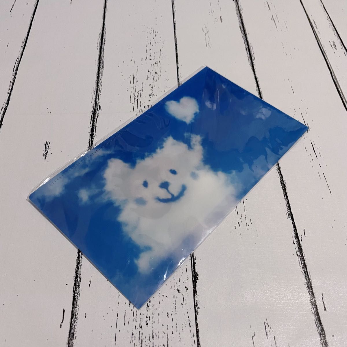 asuka マスクケース 小物 ポケットティッシュ 収納 くまさん 雲柄 ハート 雲柄 笑顔 スマイル ブルー 可愛い 携帯用