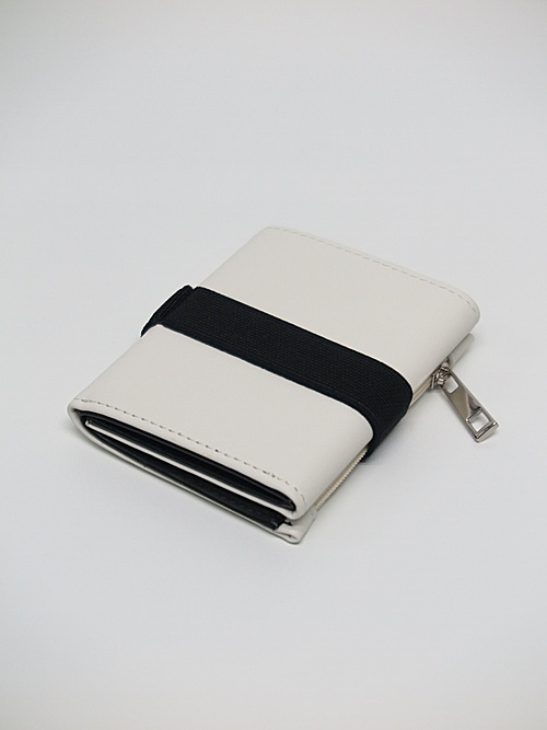 SALE30%OFF/Ground Y・グラウンドワイ/Eco leather threefold mini wallet/WHITE_画像1