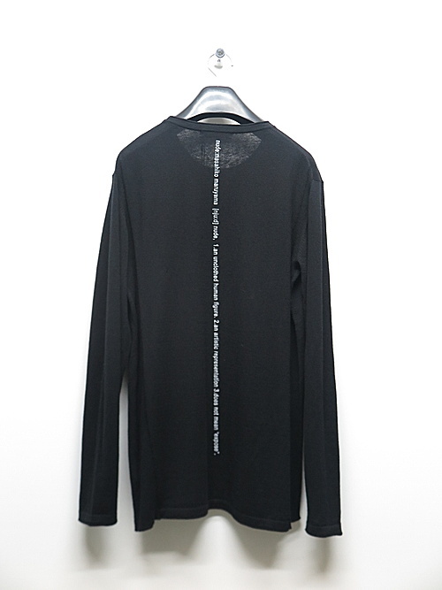 SALE40%OFF/nude:masahiko maruyama ・ヌード:マサヒコマルヤマ/CREW NECK KNIT Cotton/Cashmere Jersey/Black・2_画像1