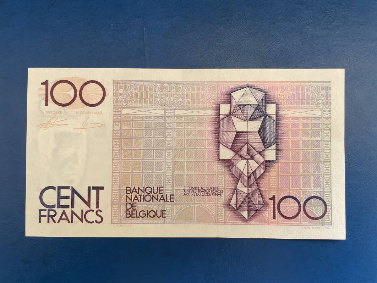 ヤフオク! - 外国紙幣【ベルギー旧紙幣3枚 100フラン札 連番...