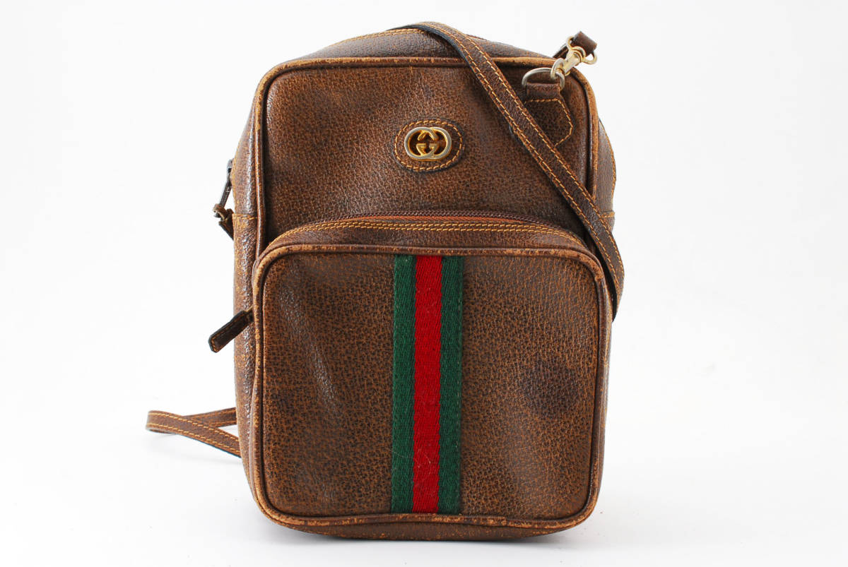 1円スタート GUCCI ヴィンテージ グッチ オールドグッチ シェリー ロゴ
