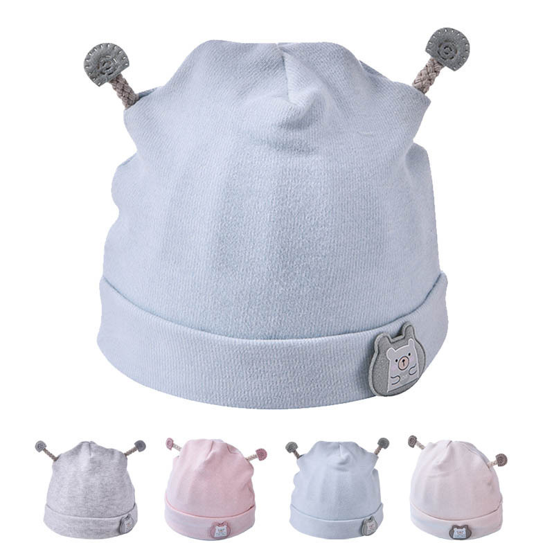 新生児 帽子 ベビー ハット 赤ちゃん 帽子100%オーガニックコットン 柔らかい 被り心地良く かわいい耳 うさぎ 出産準備 出産祝い ギフト_画像1