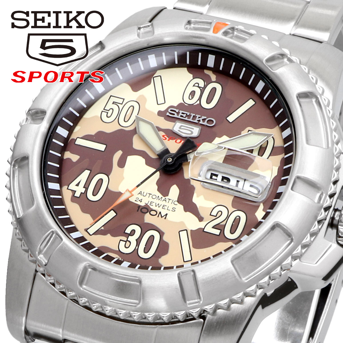 SEIKO セイコー 腕時計 メンズ 海外モデル セイコーファイブ 5スポーツ 自動巻き SRP221K1