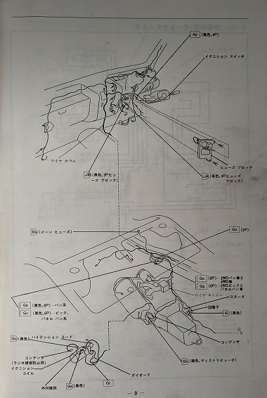 ハイゼット　(M-S80P,S80V M-S81P,S81V M-S80C)　配線図集1　1986/9　昭和61年　HIJET　レトロ・貴重　古本・即決・送料無料　管理№ 40250