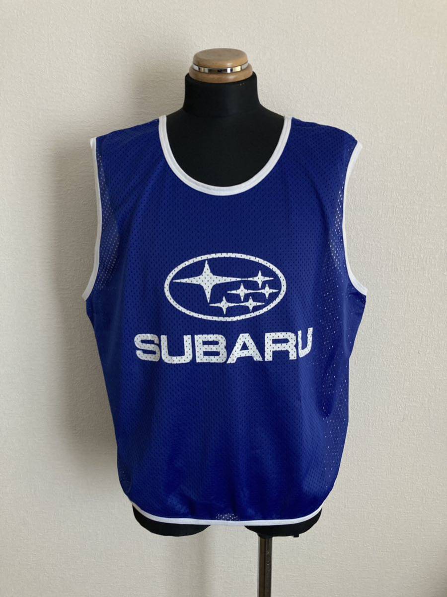 【SUBARU】メッシュビブス Xサイズ 両面ロゴ タンクトップ ゼッケン AUTO WRC Racingなど スバル 富士重工 送料無料