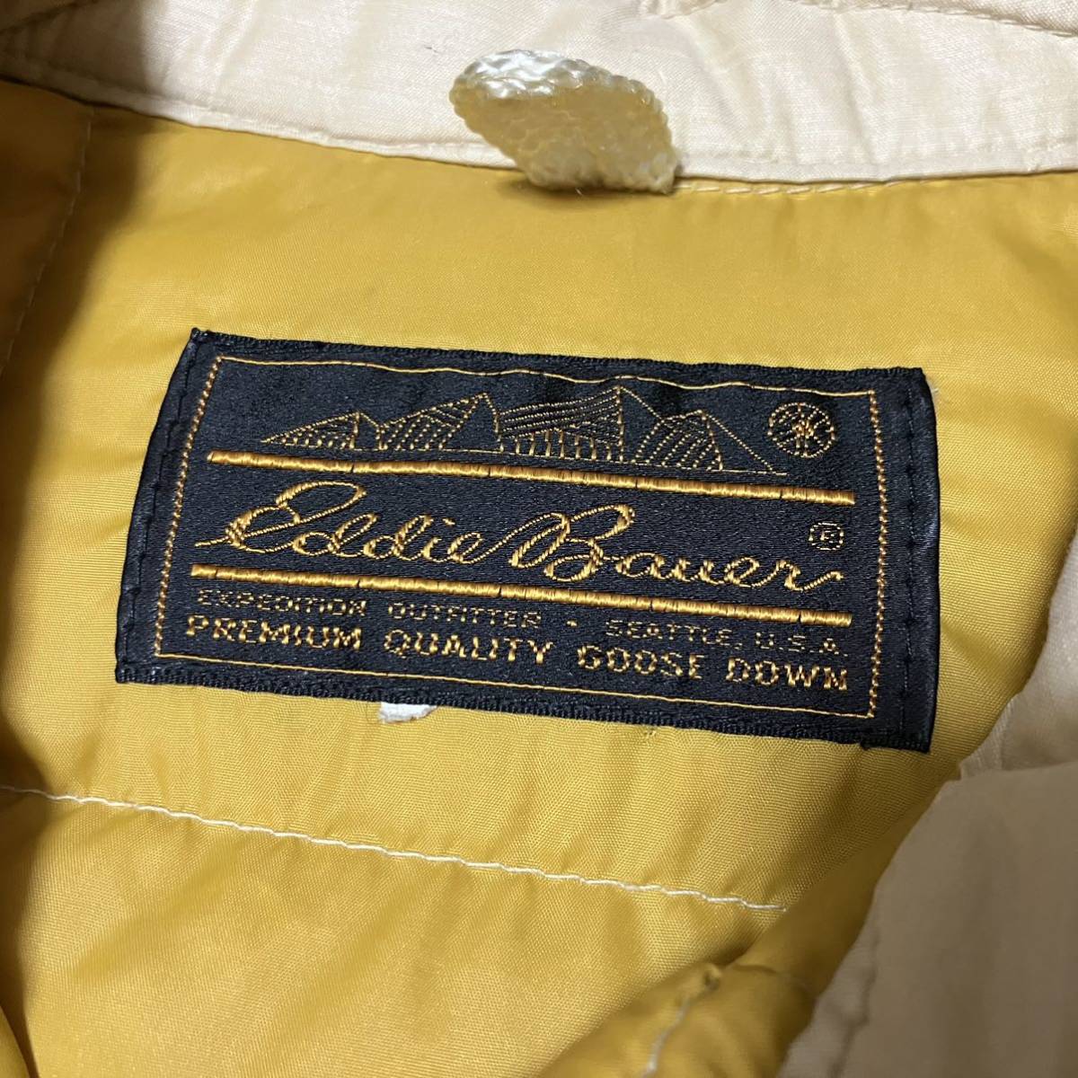  Eddie Bauer EDDIE BAUER пуховик чёрный бирка стойка mid Goose down рубашка жакет 70s 80s Vintage 