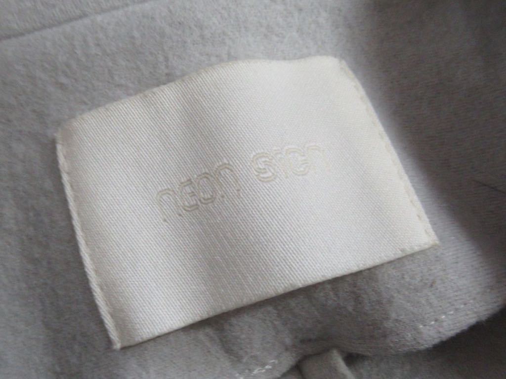 NEON SIGN ウール シャツ ジャケット アウター ブルゾン モード Mサイズ メンズ ネオンサイン デザイナーズ グレー オーバーサイズの画像8
