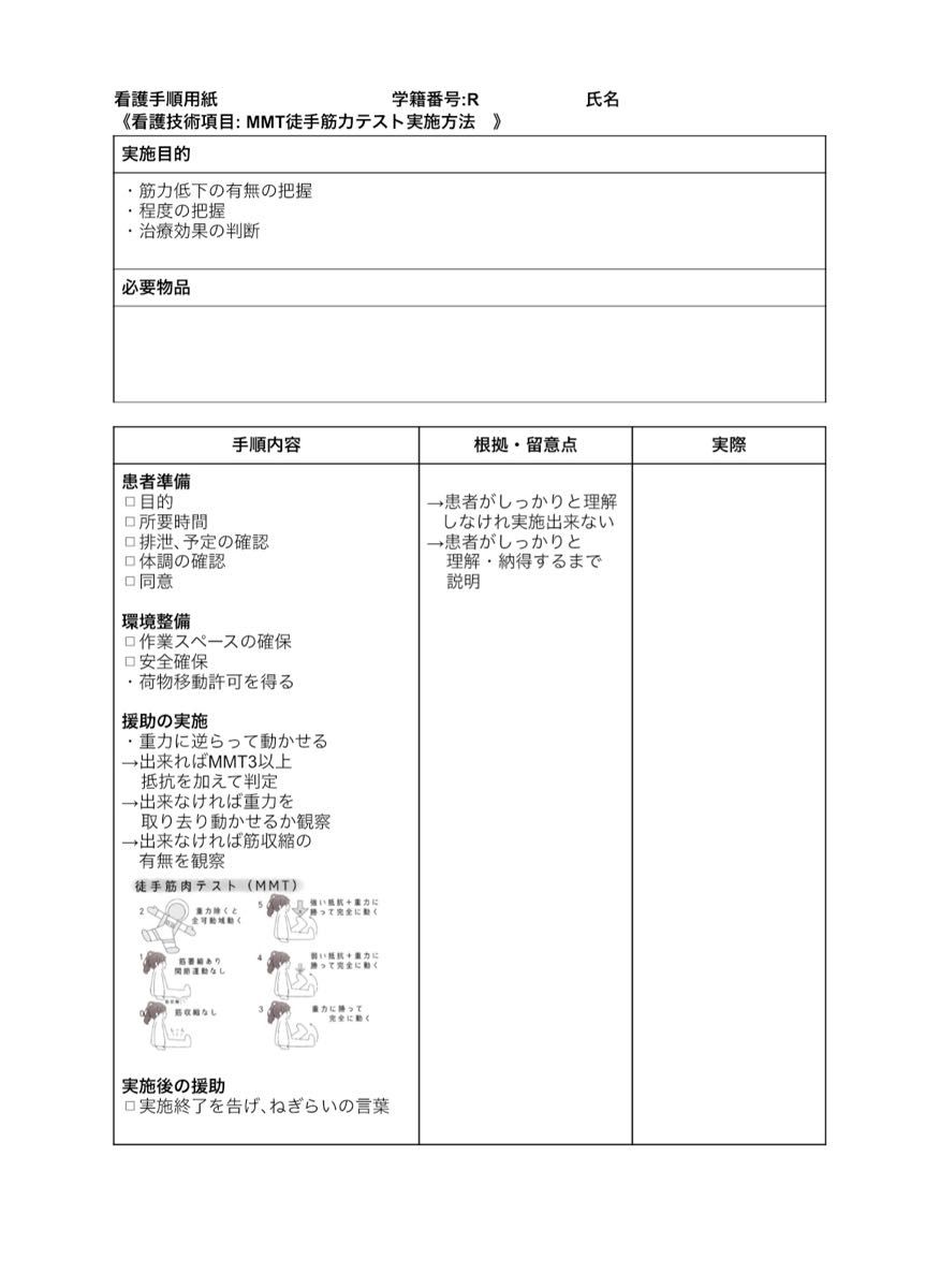 大割引 看護実習 看護過程 アセスメント 看護目標 看護技術 手順書