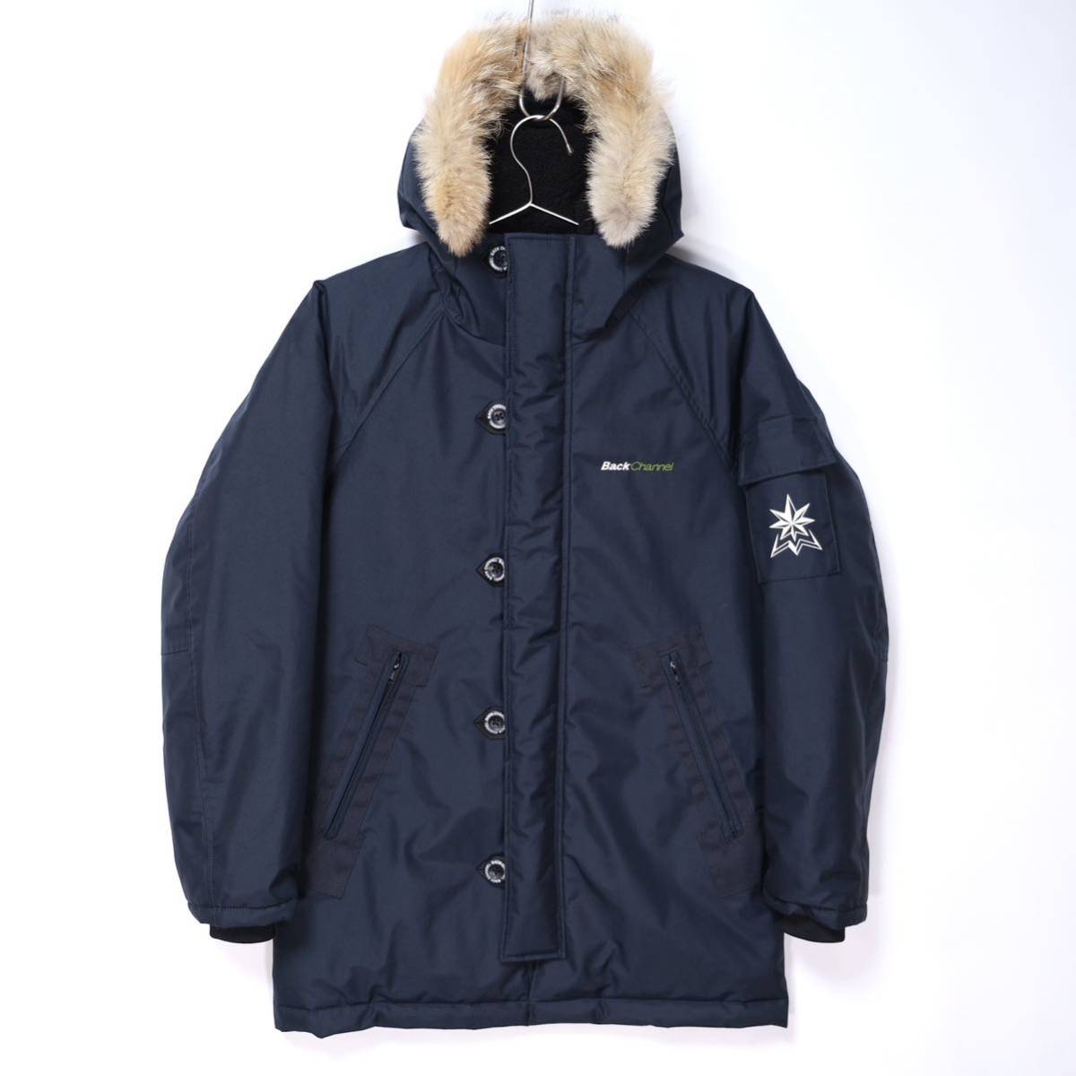 【送料無料】Back Channel(バックチャンネル)/DM-12 JACKET/N-3B 透湿防水ジャケット/着脱式コヨーテファー/シガレットポケット/ネイビー/M_画像1