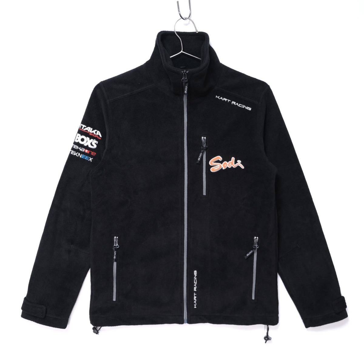 [ free shipping ]Sodi fleece jacket /Sodi Kart/soti- Cart /BOX\'S/ embroidery / black /S size 