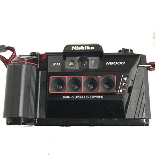 Nishika 3・D N8000 30mm QUADRA LENS SYSTEM 4眼 コンパクトフィルムカメラ 光学機器 ニシカ QC015-19の画像2