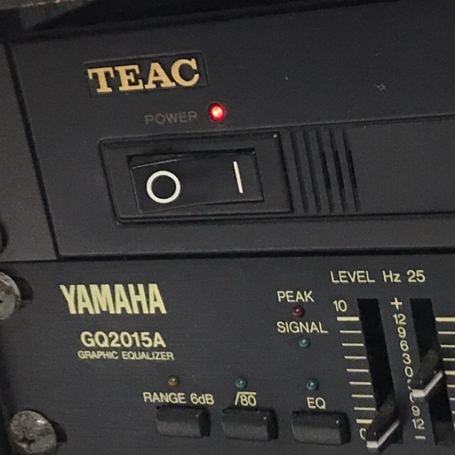 TEAC AV-P255 ACパワーディストリビューター YAMAHA GQ2015A グラフィックイコライザー 通電確認済みの画像4
