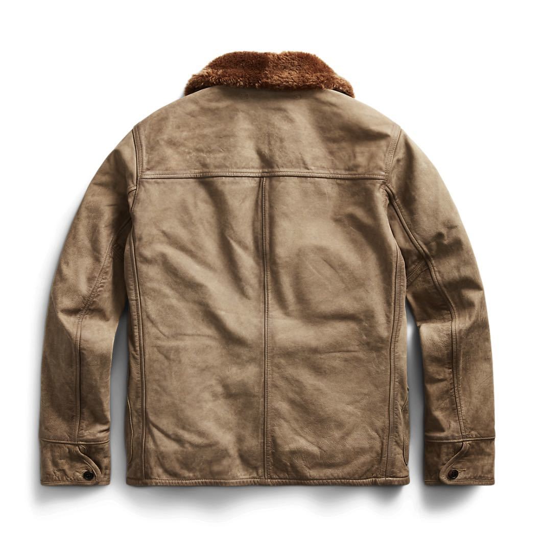 くすみ水色 定価30万円RRLシープスキンレザージャケットリミテッド