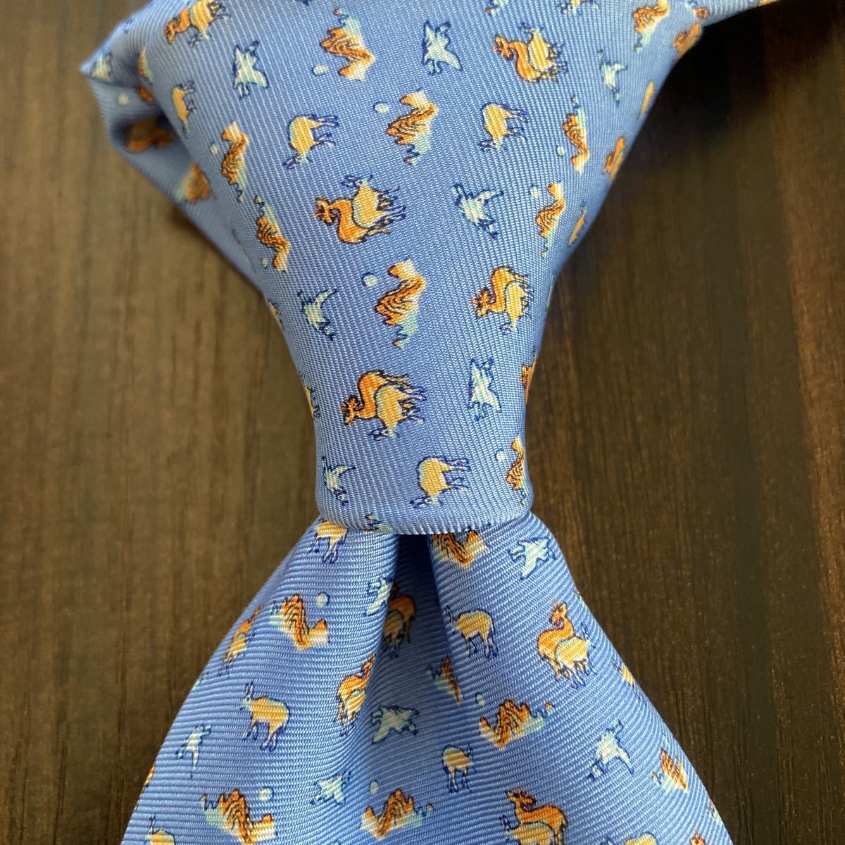 dunhill Dunhill necktie blue light blue print pattern 