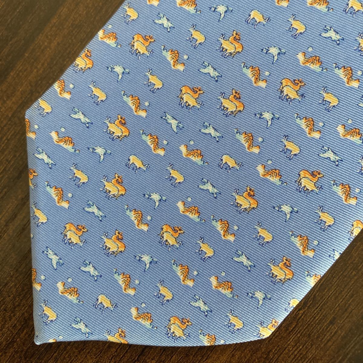 dunhill Dunhill necktie blue light blue print pattern 