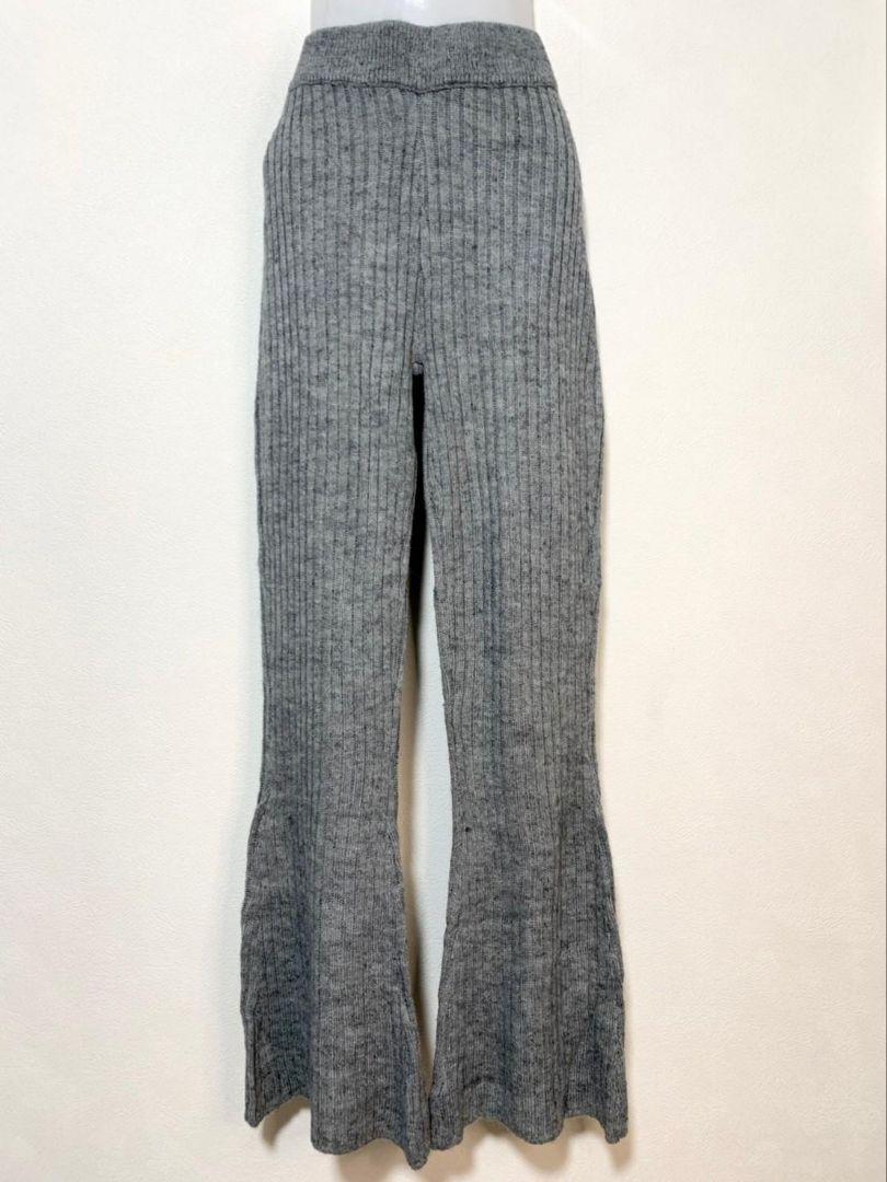 [ new goods unused ] Egoist bottoms knitted pants boots cut gray lady's 