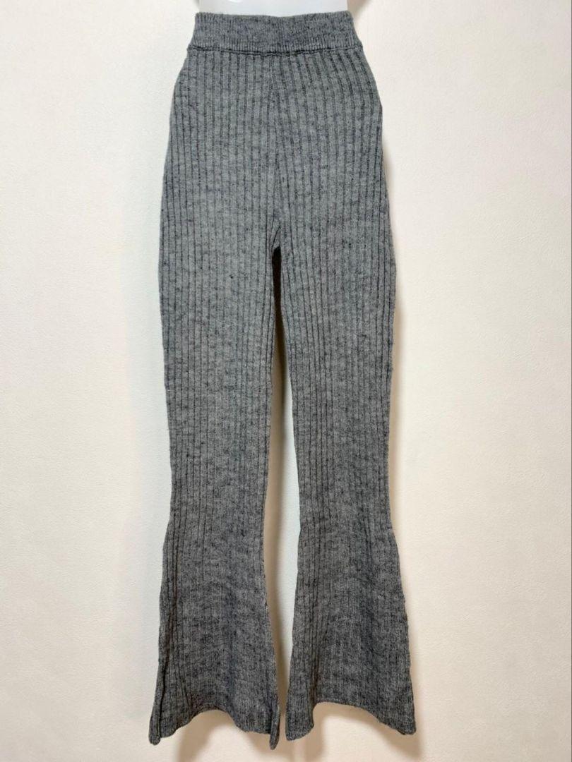 [ new goods unused ] Egoist bottoms knitted pants boots cut gray lady's 