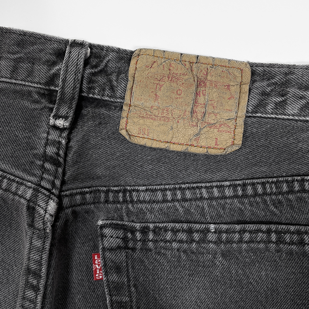 90s ビンテージ◎Levi's 501 ブラック 美色 フェード デニム パンツ W33 L36 黒 墨黒 カナダ製 リーバイス CANADA // 505 80s USA製 古着_90s ビンテージ 501 フェード ブラック W33