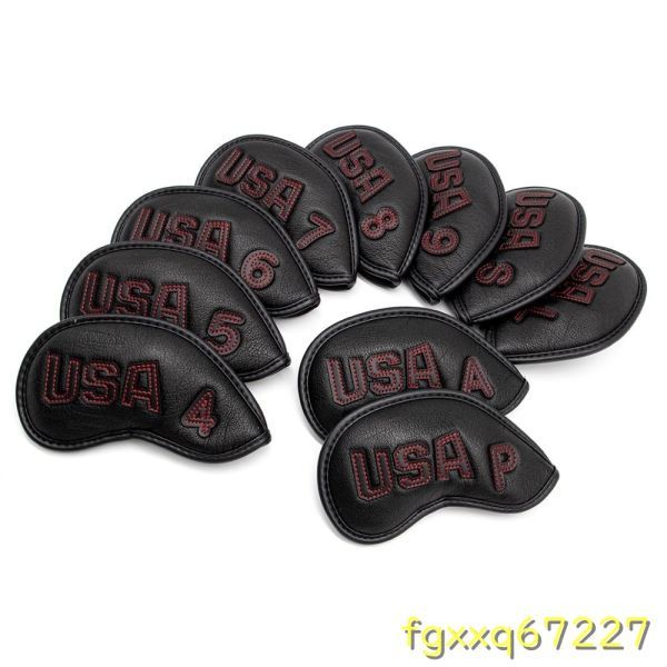 Fy676:* popular 10 piece set USA Golf Club iron head cover 