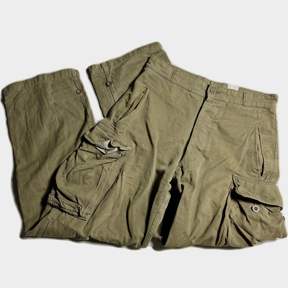 人気41SIZE! 60's フランス軍 m47 m-47 cargo pant カーゴパンツ 後期 ヘリンボーン フレンチアーミー FRENCH ARMY HERRINGBONE マルジェラ_画像1