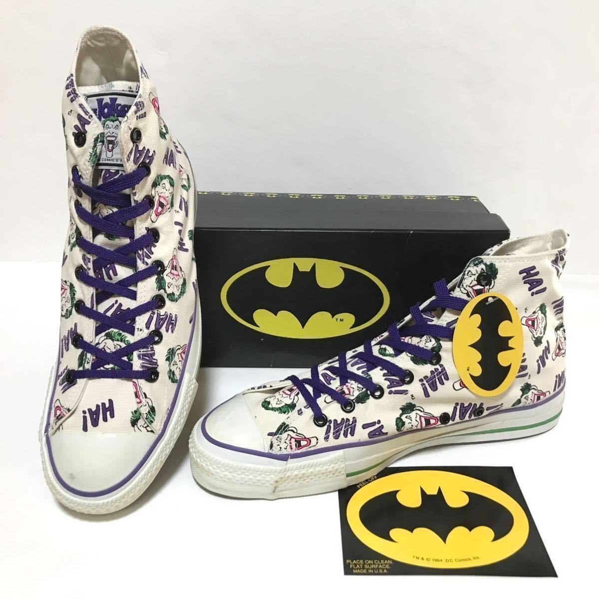 【未使用/レア】80s コンバース ジョーカー オールスター 28.5cm CONVERSE BATMAN JOKER US10 オリジナル USA バットマン 総柄 送料無料