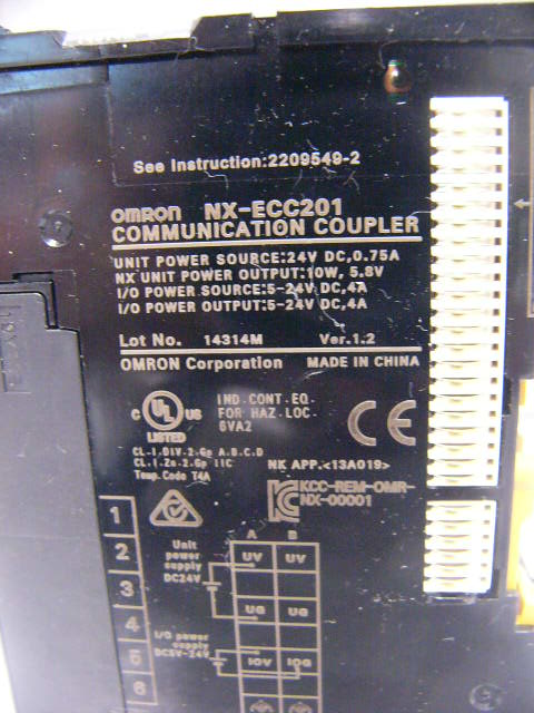 ★動作保証★ OMRON PLC NX-ECC201 NX EtherCAT カプラ _画像2