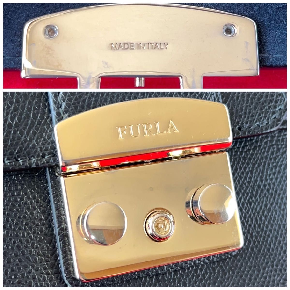 ☆極美品☆FURLA フルラ メトロポリス サッチェルS ブラック ショルダー 黒 2way ショルダーバッグ ハンドバッグ