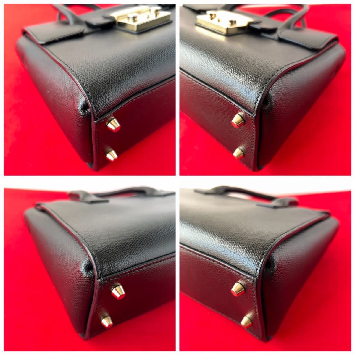 ☆極美品☆FURLA フルラ メトロポリス サッチェルS ブラック ショルダー 黒 2way ショルダーバッグ ハンドバッグ