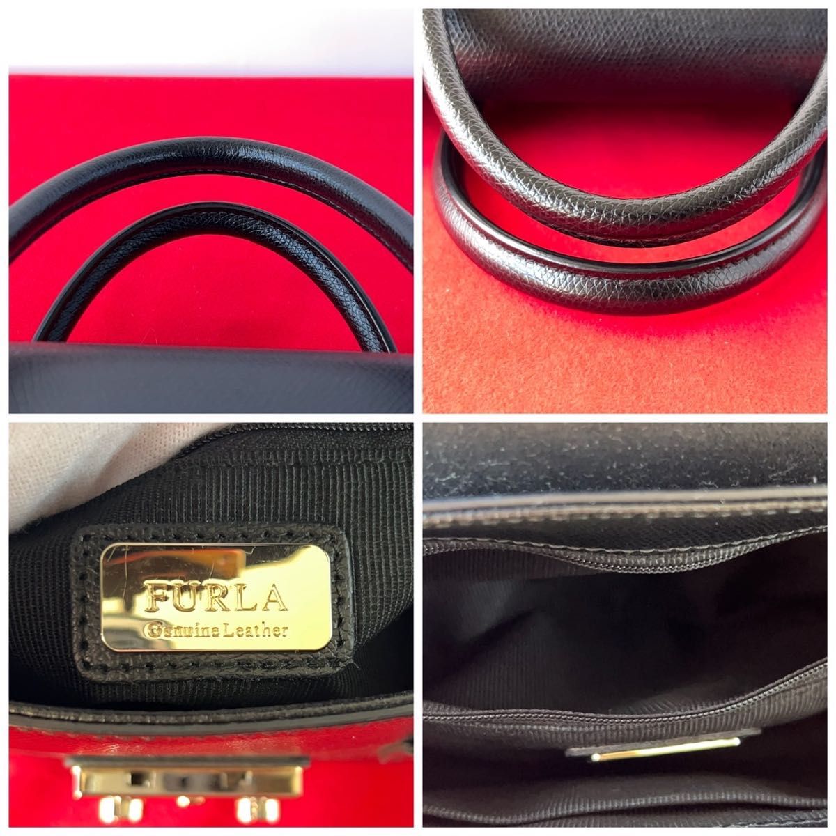 ☆極美品☆FURLA フルラ メトロポリス サッチェルS ブラック ショルダー 黒 2way ショルダーバッグ ハンドバッグ