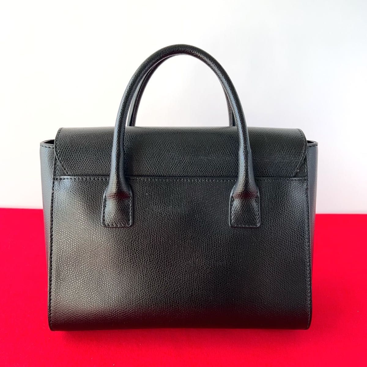 ☆極美品☆FURLA フルラ メトロポリス サッチェルS ブラック ショルダー 黒 2way ショルダーバッグ ハンドバッグ