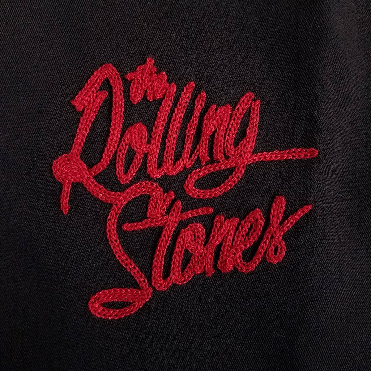 魅惑のバンド特集! 新品『JACKROSE(ジャックローズ) × THE ROLLING STONES(ザ・ローリングストーンズ)』チェーン刺繍レーヨンシャツ 黒 M_画像5