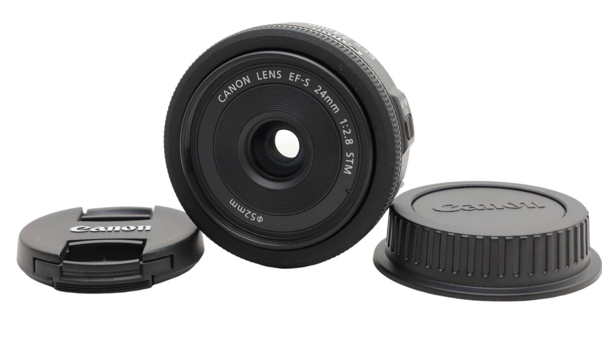 美品 Canon EF-S 24mm F2.8 STM 軽量薄型パンケーキレンズ 全国宅配