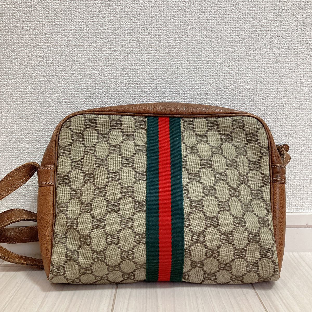 GUCCI グッチ オールドグッチ シェリーライン メンズ レディース ショルダーバッグ パーティーバッグ GGキャンバス GG柄 ヴィンテージ