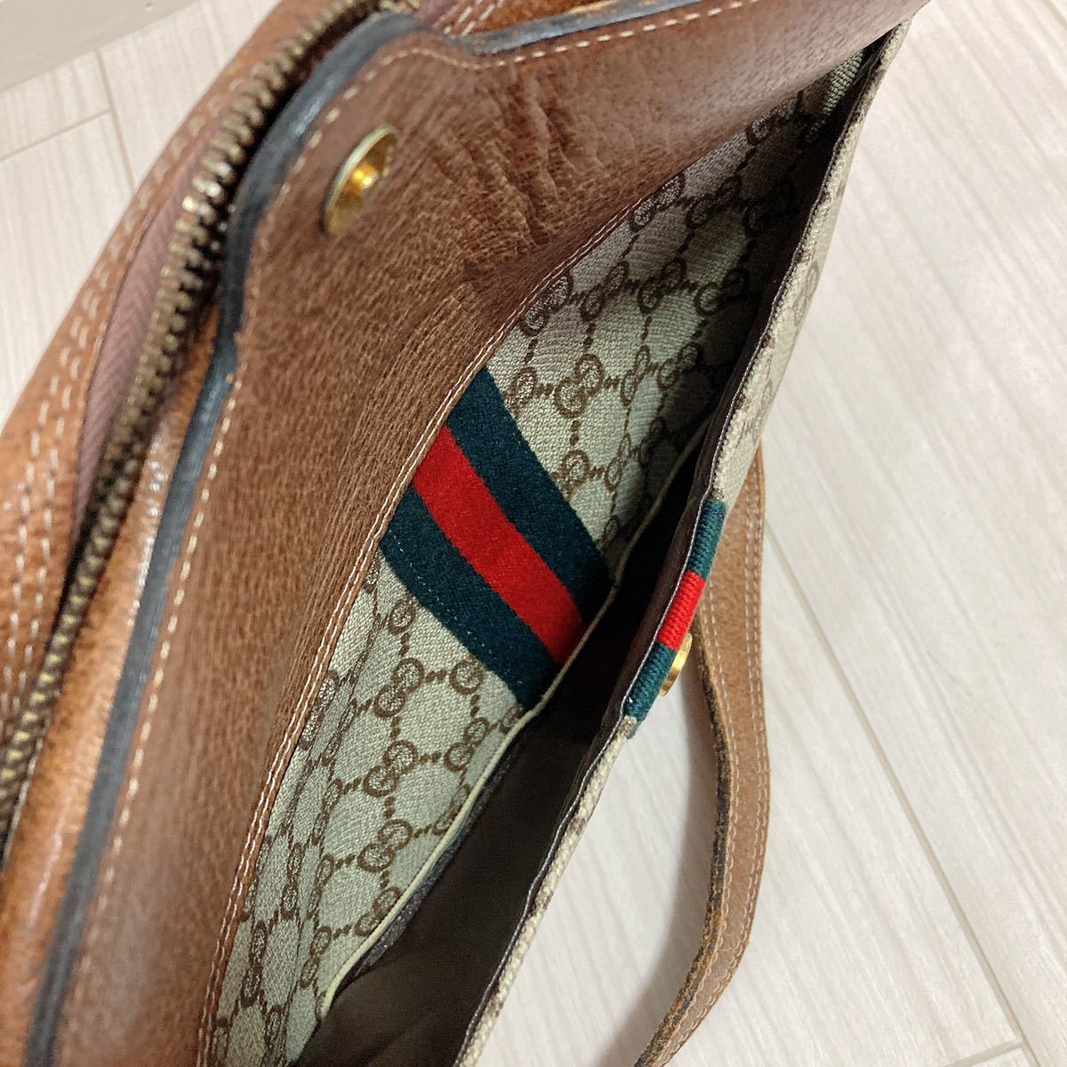 GUCCI グッチ オールドグッチ シェリーライン メンズ レディース ショルダーバッグ パーティーバッグ GGキャンバス GG柄 ヴィンテージ