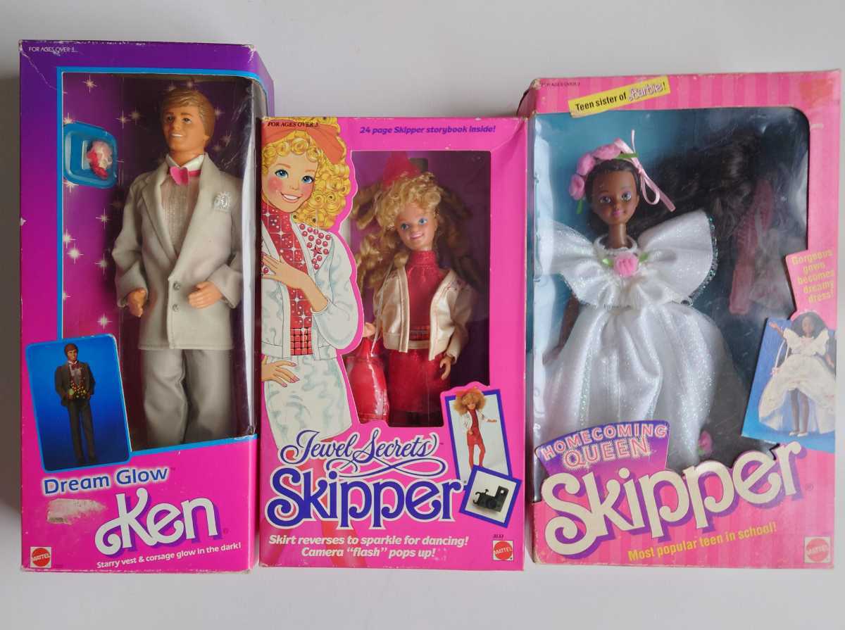 【バービードール 1980〜90年代ピンクボックスのみ14個 まとめて】Barbie、Skipper、KEN  の画像5