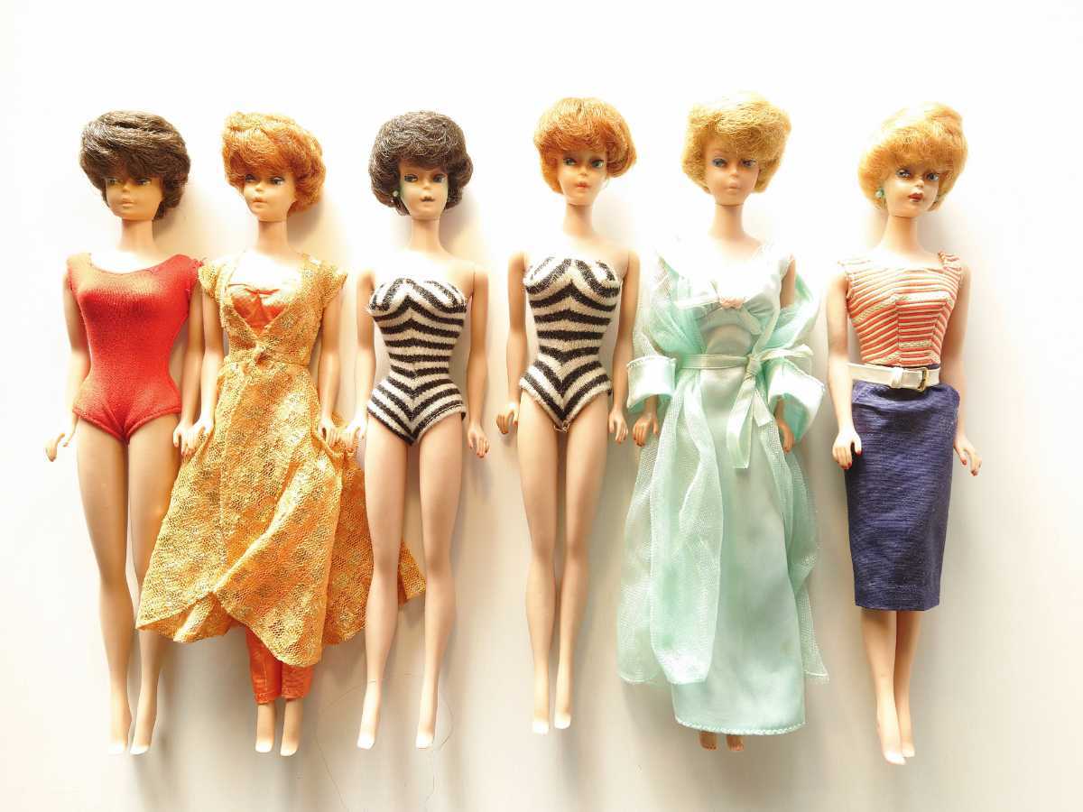 【1960年代】ヴィンテージ バブルカット バービードール ６体まとめて vintage bubblecut barbie doll×6   の画像1