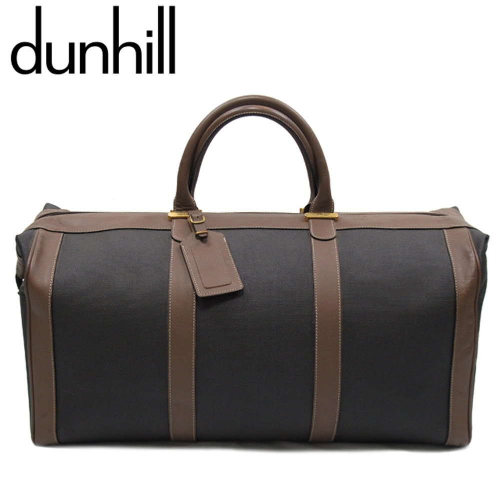 dunhill ダンヒル ボストンバッグ オールレザー ブラウン 美品 大容量