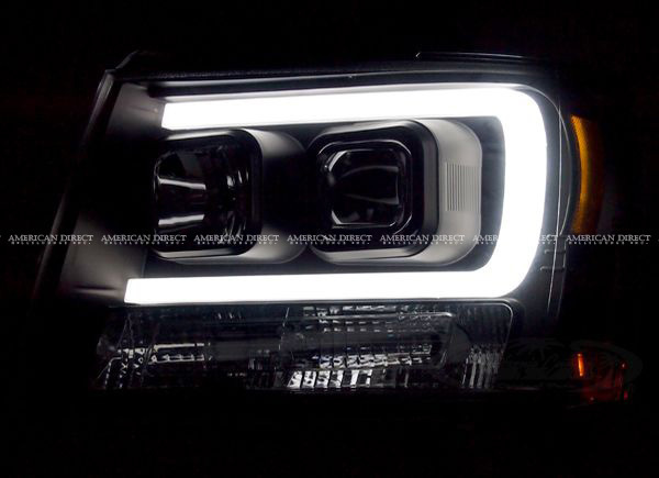 [ immediate payment / day main specification / black ]07-14y Chevrolet Tahoe Suburban projector head light headlamp DRL Style left right set Japan light axis 