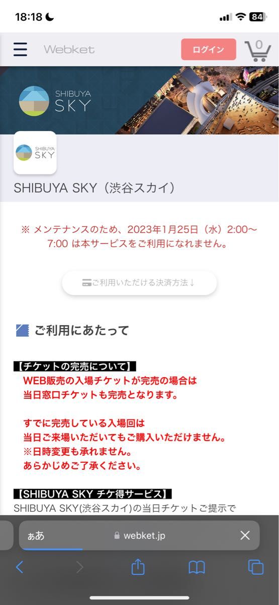 渋谷スカイ　チケット２枚　SHIBUYA SKY