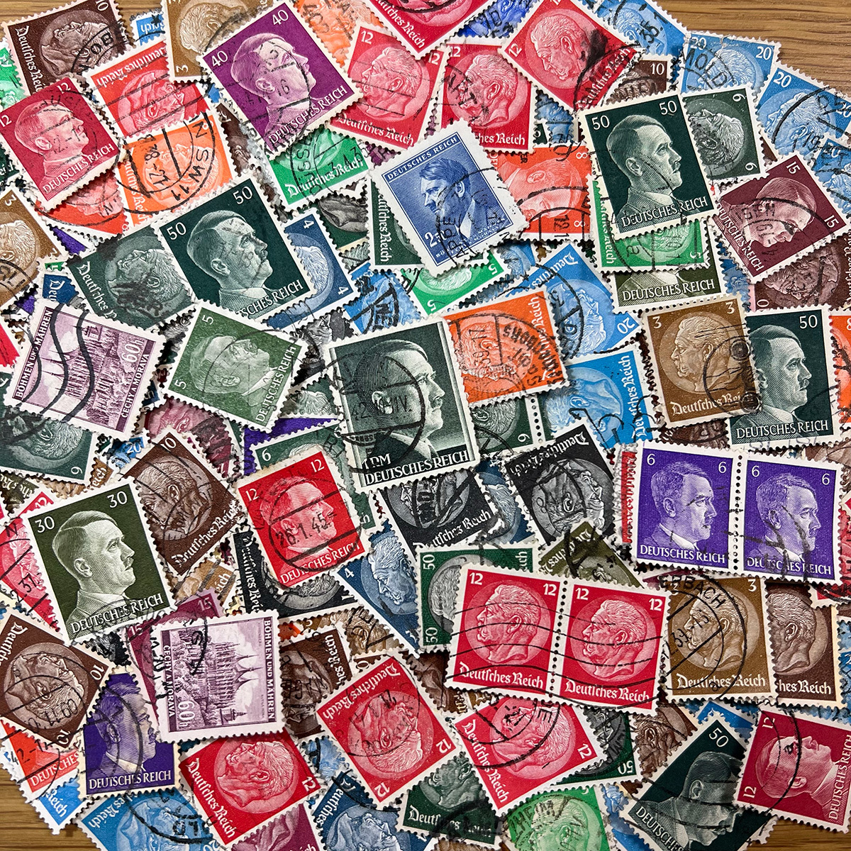 1727【ナチスドイツ】1933年～普通記念占領地など使用済み切手200枚大量まとめてロット！希少！！の画像2
