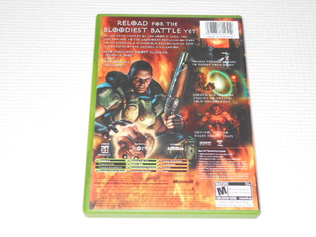 xbox*DOOM 3 RESURRECTION OF EVIL overseas edition * box attaching * instructions attaching * soft attaching 