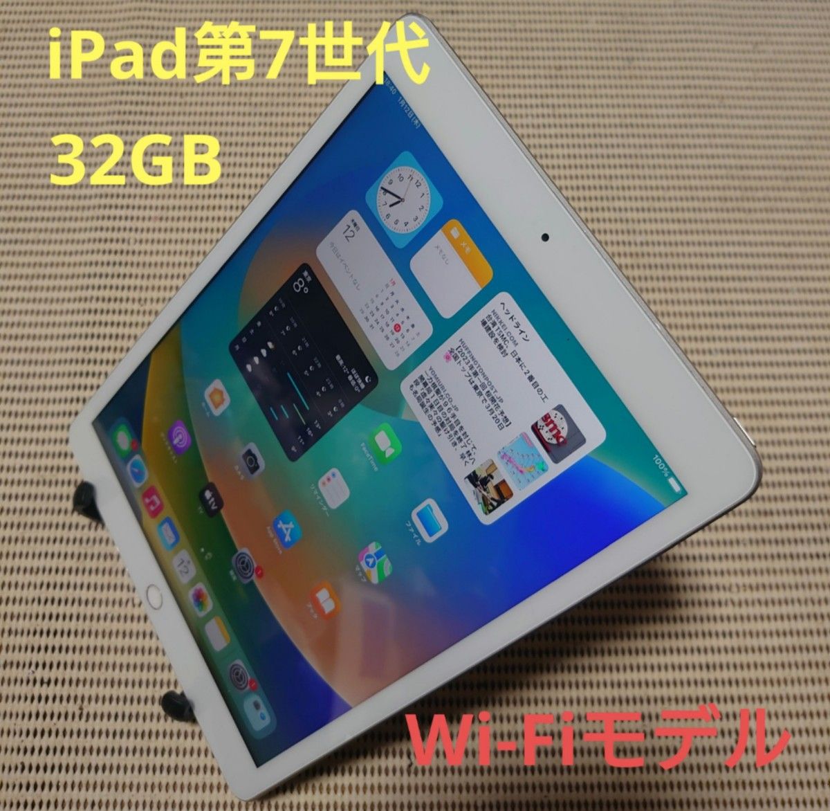 エクルベージュ 完動品iPad第7世代(A2197)本体128GBシルバーWi-Fi