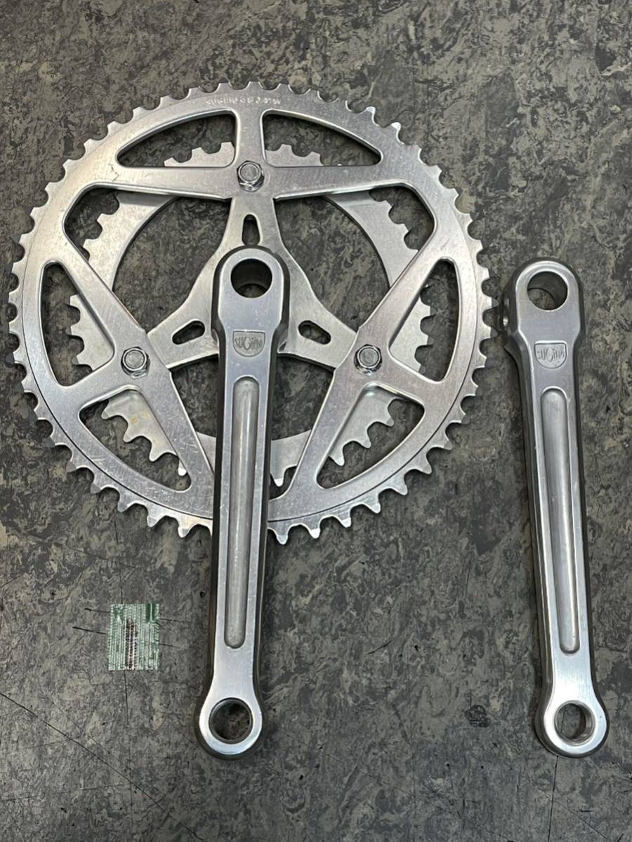 未使用 ビンテージ『スギノ コッタード アルミクランクセット 165mm48×36T』3アーム Sugino Vintage Cranks